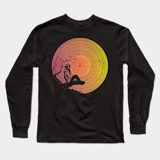 Music Girl and Forest Silence Vinyl Long Sleeve T-Shirt